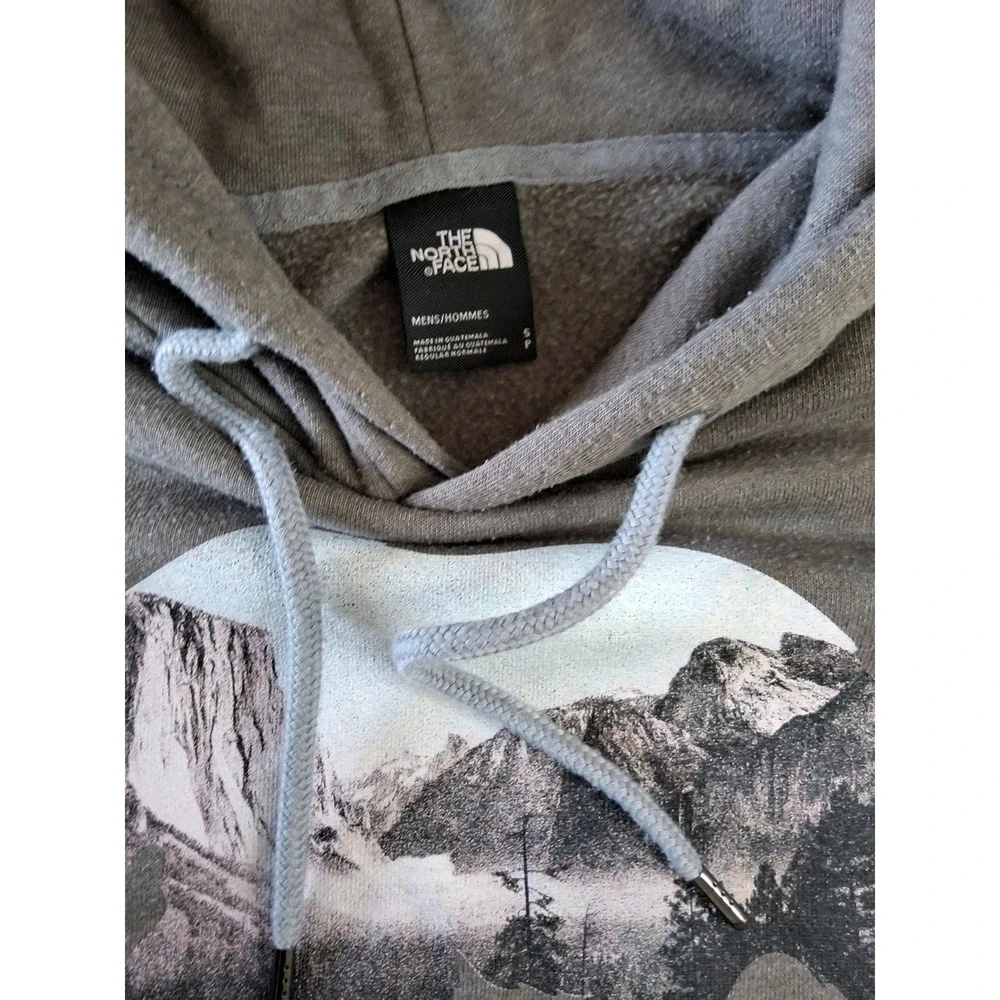 The North Face Mens Gray Bear Mountain Graphic Hoodie Sweatshirt Size‎ S